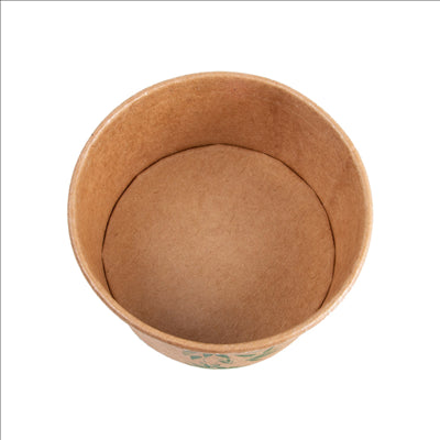 POTS À GLACES 'FEEL GREEN' 180 ML 250 + 18 PE G/M2 Ø8,7x5,2 CM MARRON CARTON (2000 UNITÉS)