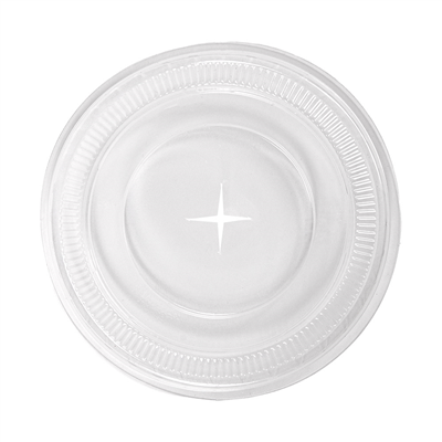 COUVERCLES PLATS À CROIX POUR 224.01 Ø 8,5x0,8 CM TRANSPARENT PLA (800 UNITÉS)