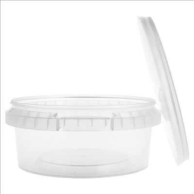 RÉCIPIENTS INVIOLABLES + COUVERCLES 300 ML Ø 11,8x5 CM TRANSPARENT PP (240 UNITÉS)