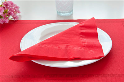 SERVIETTES ECOLABEL 2 PLIS 18 G/M2 39x39 CM ROUGE OUATE (1600 UNITÉS)