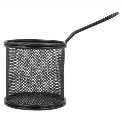 MINI FRITEUSES RONDES 'ARTINOX' Ø 9x8 CM NOIR ACIER (6 UNITÉS)