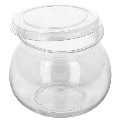 250 RÉCIPIENTS POUR CAILLÉ+COUVERCLES 140 ML Ø6x6,1 CM TRANSPARENT PET (250 UNITÉS)