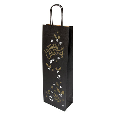 SACS SOS AVEC ANSES 1 BOUTEILLE  100 G/M2 14+8x40 CM BLANC KRAFT (250 UNITÉS)