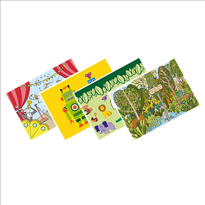 SETS DE TABLE COLORIAGE 100 G/M2 31x43 CM ASSORTI CELLULOSE (1000 UNITÉS)