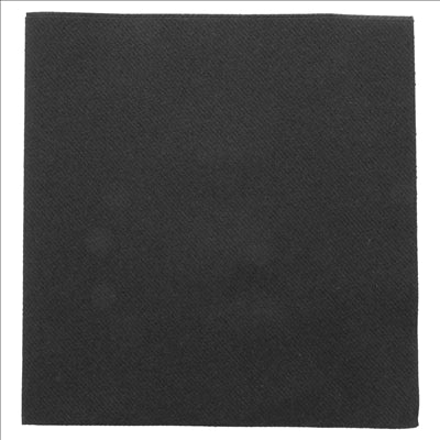 SERVIETTES P. 1/4 55 G/M2 50x50 CM NOIR AIRLAID (400 UNITÉS)