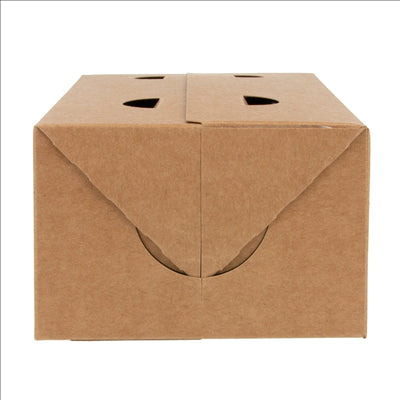 BOÎTES REPAS À EMPORTER 1 L 300 G/M2 11x18x7 CM MARRON CARTON (50 UNITÉS)