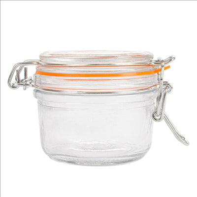 RÉCIPIENT STOCKAGE + FERMETURE CLIP 'WAKI GLASS' 125 ML Ø 8,3x7 CM TRANSPARENT VERRE (48 UNITÉS)