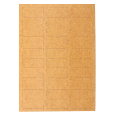 ÉTIQUETTES ADHESIVES BANDE 2,4x6 CM NATUREL KRAFT (3000 UNITÉS)