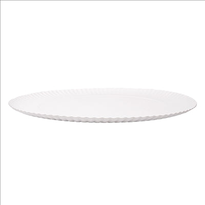 PLATEAUX PÂTISSERIE EN RELIEF 500 G/M2 Ø 34 CM BLANC CARTON (50 UNITÉS)