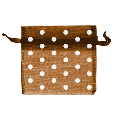48 U. SACHETS ORGANDY AVEC FERMETURE-À POIS  15x24 CM CHOCOLAT MICROFIBRE (1 UNITÉ)