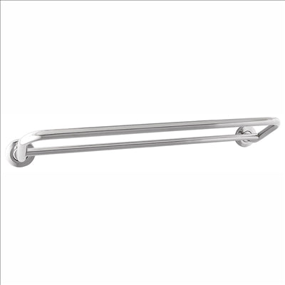 PORTE SERVIETTE BARRE DOUBLE 61x18 CM ARGENTE INOX (1 UNITÉ)