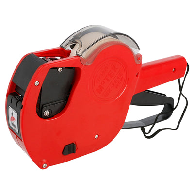 ÉTIQUETEUSE ALPHANUMÉRIQUE 2 LIGNES 10+10 25,5x6x16 CM ROUGE PLASTIQUE (1 UNITÉ)