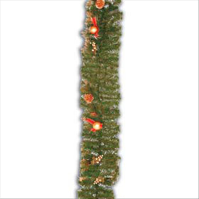 GUIRLANDE + DECORATIONS  270 CM VERT (1 UNITÉ)