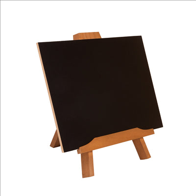 TABLEAU DOUBLE CÔTÉ + SUPPORT DE TABLE 35,5x21,8x18 CM NOIR BOIS (1 UNITÉ)