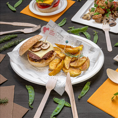 PLATEAUX OVALES 'BIONIC' 26,3x19,9x2 CM BLANC BAGASSE (600 UNITÉS)