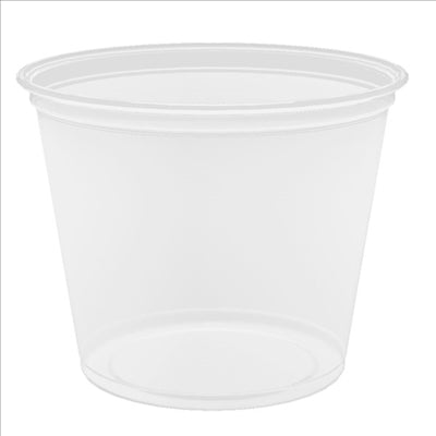 PETITS POTS MICRO-ONDABLES 165 ML Ø7,4x6 CM TRANSPARENT PP (2500 UNITÉS)