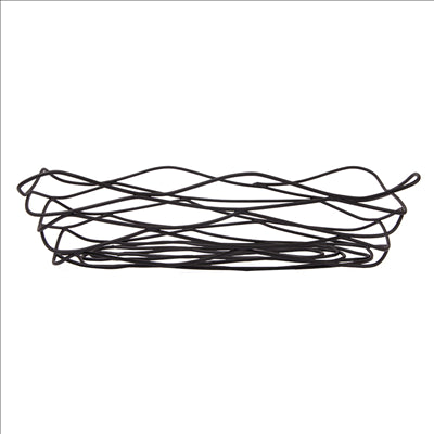 BASKET RECTANGULAIRE 25,5x12,5x6 CM NOIR ACIER (6 UNITÉS)