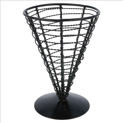 BASKET 'ARTINOX' Ø 12,8x18 CM NOIR ACIER (6 UNITÉS)
