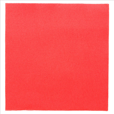 SERVIETTES ECOLABEL 'DOUBLE POINT' 18 G/M2 33x33 CM ROUGE OUATE (1200 UNITÉS)