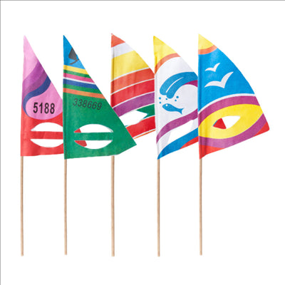 DÉCORS POUR GLACES "VOILE SURF" 18 (h) CM ASSORTI BOIS (100 UNITÉS)