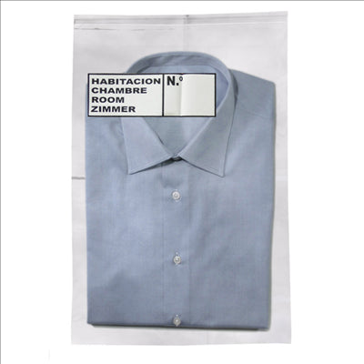 SACHETS LINGE PROPRE AVEC FERMETURE AUTO-ADHÉSIVE 40µ 30x45 CM TRANSPARENT PP (500 UNITÉS)