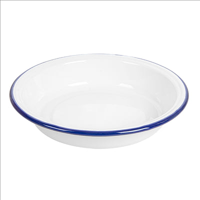 ASSIETTES CREUSES 'ENAMELWARE' 740 ML Ø 22x4,5 CM BLANC ACIER ÉMAILLÉ (6 UNITÉS)