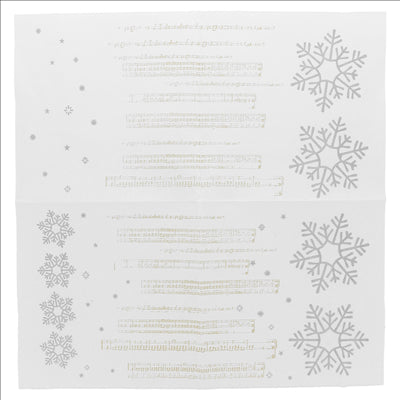 SERVIETTES "DOUBLE POINT" 'SNOW' 18 G/M2 33x33 CM BLANC OUATE (1200 UNITÉS)