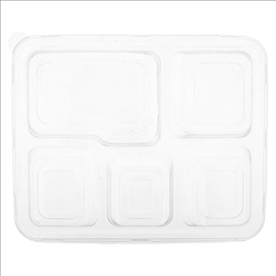 COUVERCLES POUR PLATEAUX 221.92 'BIONIC' 27x22x3,6 CM TRANSPARENT PET (250 UNITÉS)