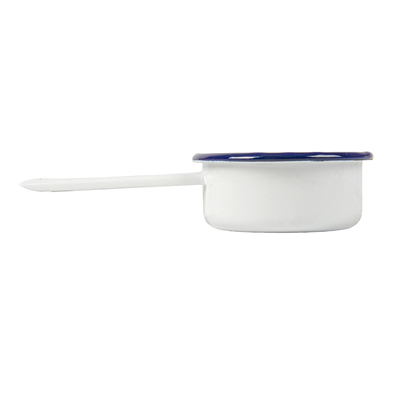 MINI SAUTOIRS 'ENAMELWARE' 50 ML 13,7x7x2,9 CM BLANC ACIER ÉMAILLÉ (6 UNITÉS)