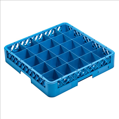 CASIER DE LAVAGE 25 COMPART. VERRES 50x50x10 CM BLEU PP (1 UNITÉ)