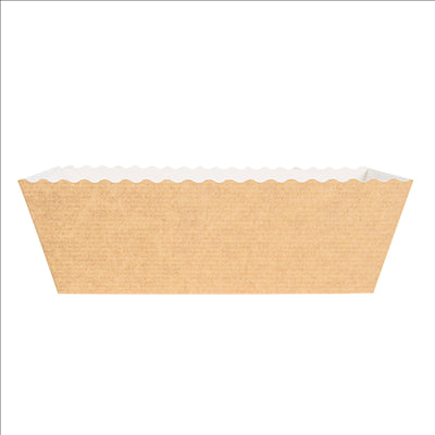 MOULES CUISSON PÂTISSERIE 230 G/M2 16x8x6 CM NATUREL KRAFT (300 UNITÉS)