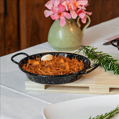 MINI POELE ÉMAILLÉE 'ARTINOX' Ø15x2 CM NOIR ACIER (10 UNITÉS)