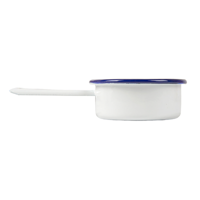 MINI SAUTOIRS 'ENAMELWARE' 100 ML 14,6x8x3 CM BLANC ACIER ÉMAILLÉ (6 UNITÉS)