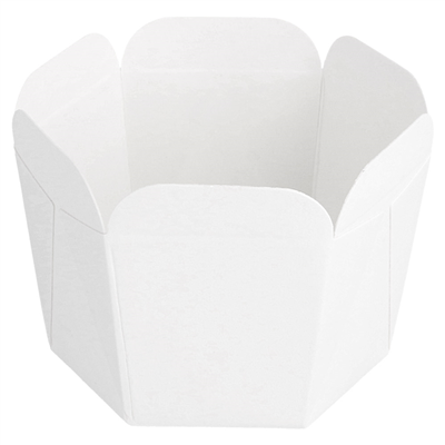 MINI POTS À PATES 10 CL 210 + 15 PE G/M2 5x5 CM BLANC CARTON (100 UNITÉS)