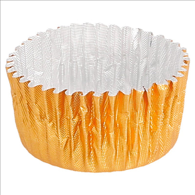 CAPSULES 'PETITS FOURS' Ø 2,9x1,6 CM DORE ALUMINIUM (1000 UNITÉS)