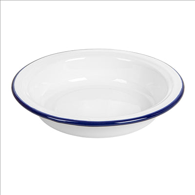 ASSIETTES CREUSES 'ENAMELWARE' 330 ML Ø 18x3,5 CM BLANC ACIER ÉMAILLÉ (6 UNITÉS)