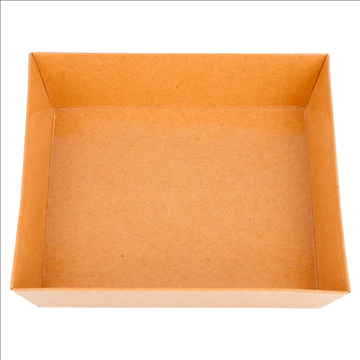 BARQUETTES 250 + 12,5 PE G/M2 14x13x3,5 CM NATUREL KRAFT (1000 UNITÉS)