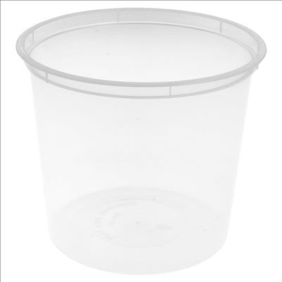 RÉCIPIENTS INJECTÉS MICRO-ONDABLES 700 ML Ø 11,5x10 CM TRANSPARENT PP (500 UNITÉS)