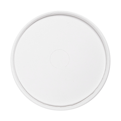 COUVERCLES POUR GOBELETS 280 G/M2 + PE Ø 9 CM BLANC CARTON (1000 UNITÉS)