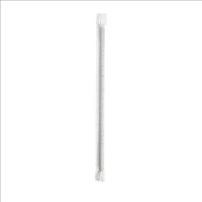 PAILLES DROITES SOUS SACHETS BLANCS 'PAPER' Ø0,60x20 CM NOIR PAPIER (3000 UNITÉS)