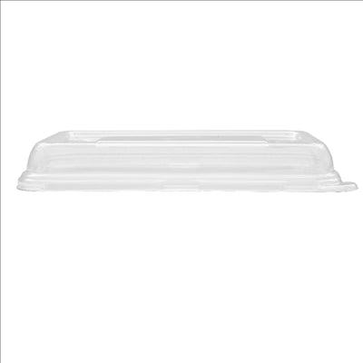 COUVERCLES HAUTS POUR RÉFÉRENCES 221.38-221.39 'BIONIC' 22,2x14,6x2,8 CM TRANSPARENT PET (600 UNITÉS)