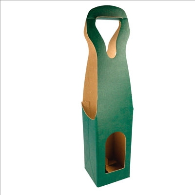 100 U. BOITE 1 BOUTEILLE 9x9x41 CM VERT CARTON (100 UNITÉS)