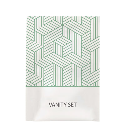 VANITY SET EN SACHET BLANC 'THERAPY' 6x10,5 CM (250 UNITÉS)