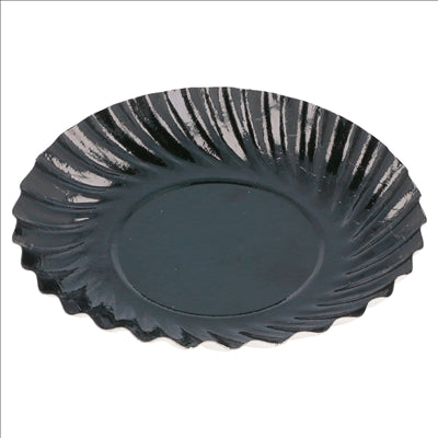 MINI PLATEAUX 325 G/M2 Ø 8,8 CM NOIR CARTON (100 UNITÉS)