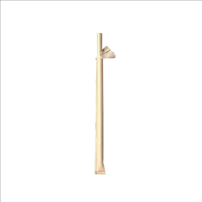 PAILLES DROITES SOUS SACHETS 'PAPER' Ø0,60x14 CM NATUREL KRAFT (3000 UNITÉS)