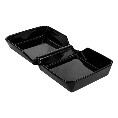 BURGER BOX 26x13,7x3,4 CM NOIR PORCELAINE (6 UNITÉS)