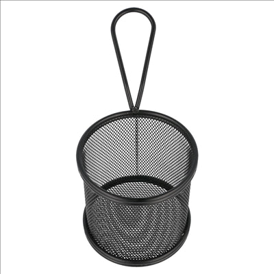 MINI FRITEUSES RONDES 'ARTINOX' Ø 9x8 CM NOIR ACIER (6 UNITÉS)