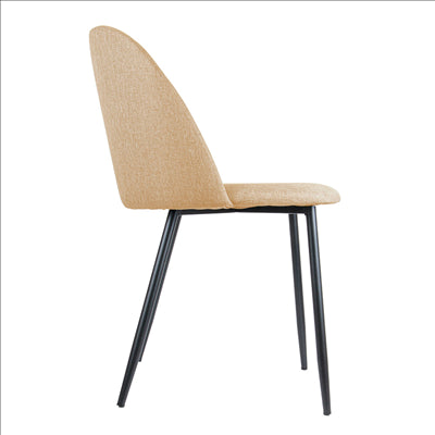 CHAISE 'SUPRA-TEK' 52x50x78 CM BEIGE POLYESTER (4 UNITÉS)
