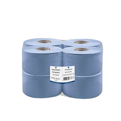 ESSUIE-MAINS "AUTOCUT" ECOLABEL 2 PLIS 20 G/M2 150 M Ø19,5x20 CM BLEU OUATE (8 UNITÉS)