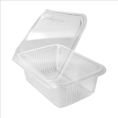 SALADIERS AVEC CHARNIÈRE 1 L 18,8x14,3x6,7 CM TRANSPARENT PLA (400 UNITÉS)